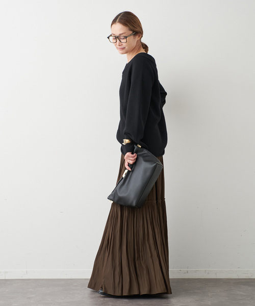 Deuxieme Classe（ドゥーズィエムクラス）の「*ミドルゲージ Vネック ニット（ニット/セーター・レディース・モカ/ベージュ/ブラック・FREE）」の11枚目の写真