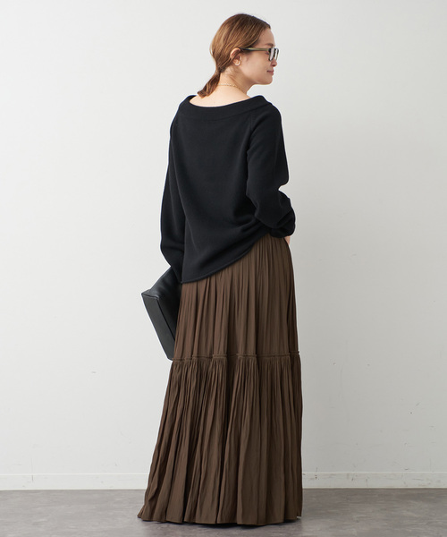 Deuxieme Classe（ドゥーズィエムクラス）の「*ミドルゲージ Vネック ニット（ニット/セーター・レディース・モカ/ベージュ/ブラック・FREE）」の12枚目の写真