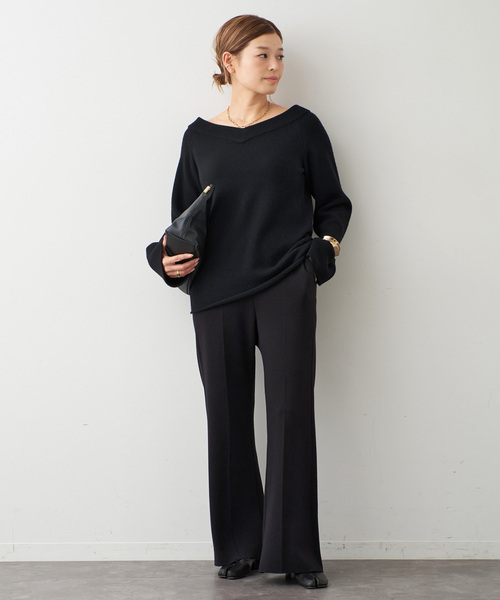 Deuxieme Classe（ドゥーズィエムクラス）の「*ミドルゲージ Vネック ニット（ニット/セーター・レディース・モカ/ベージュ/ブラック・FREE）」の15枚目の写真