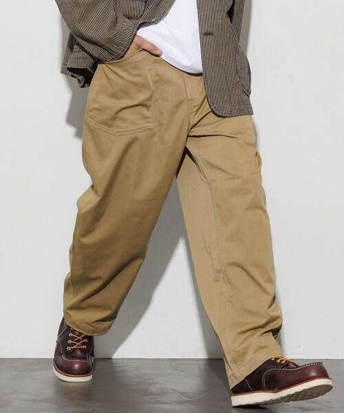 FREAK'S STORE(フリークスストア)の「ストレートシルエット ベイカーパンツ Fabric by SOLOTEX(R)(その他パンツ・メンズ・チャコールグレー/ブラック/ベージュ/その他7・LARGE/MEDIUM/SMALL)」の3枚目の写真