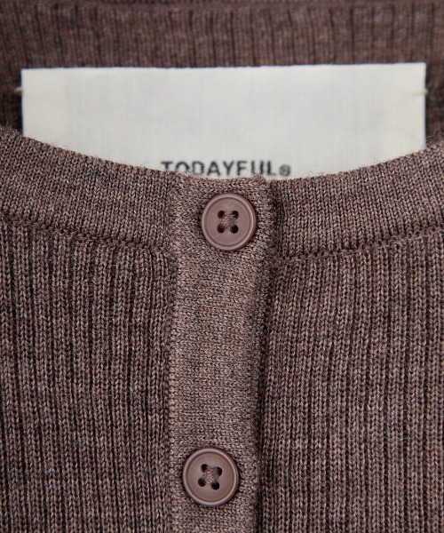 TODAYFUL/トゥデイフル] シルクウール ニットカーディガン