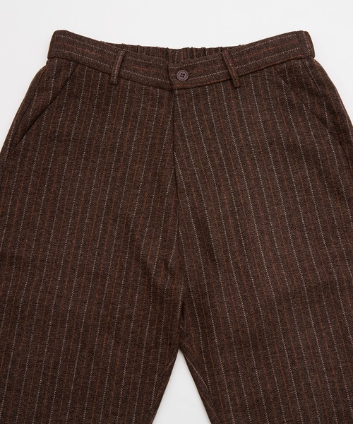 Crownor（クラウノアー）の「リラックスストレートフィット ストライプパンツ（スラックス・メンズ・アイボリー/ブラック/ブラウン・SMALL/MEDIUM/LARGE）」の19枚目の写真