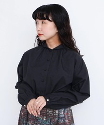 50ブロード ちびえり長袖ブラウス
