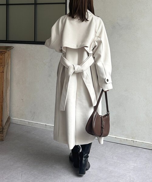 Thevon（ゼボン）の「スタンドカラーロングコート（その他アウター・レディース・ブラウン/アイボリー/ブラック・FREE）」の19枚目の写真