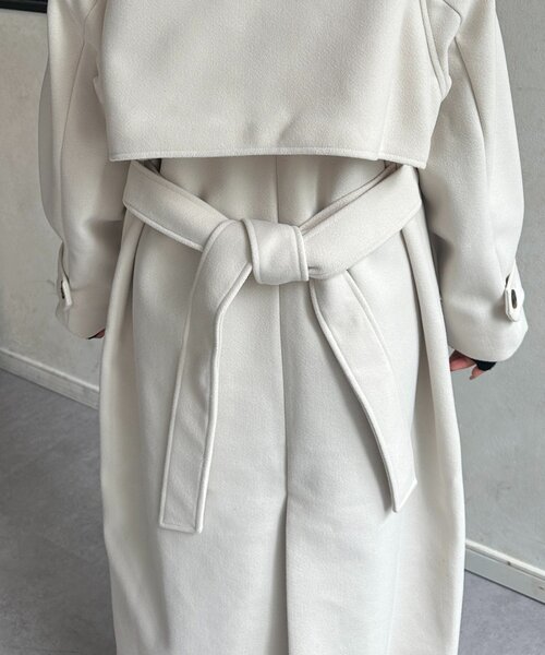 セール】スタンドカラーロングコート（その他アウター）｜Thevon