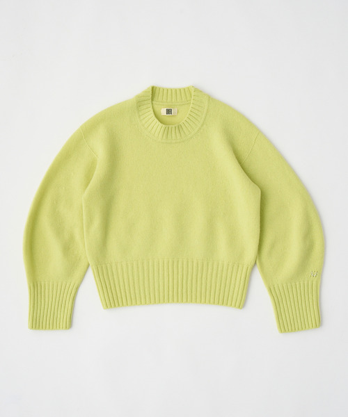 UNFIL（アンフィル）の「UNFIL アンフィル / fine lambs wool crew-neck P/O ファインラムウールクルーネックプルオーバーニット / WVFL-UW117（ニット/セーター・レディース・ライトグレー/レッド/ダークブラウン/イエロー系その他・1）」の4枚目の写真