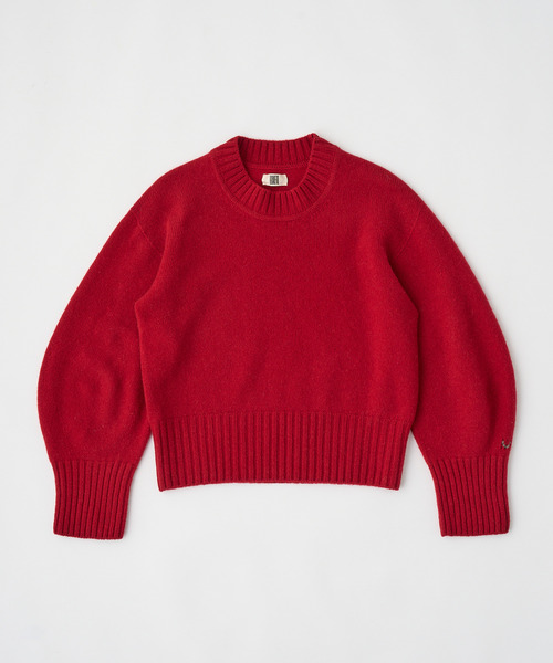 UNFIL（アンフィル）の「UNFIL アンフィル / fine lambs wool crew-neck P/O ファインラムウールクルーネックプルオーバーニット / WVFL-UW117（ニット/セーター・レディース・ライトグレー/レッド/ダークブラウン/イエロー系その他・1）」の7枚目の写真