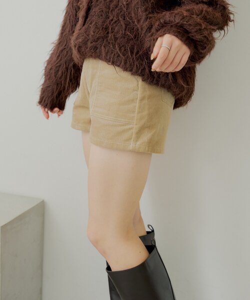 Chico（チコ）の「コーデュロイショートパンツ（その他パンツ・レディース・ブラック/ベージュ/ブラウン/ピンク・SMALL/MEDIUM）」の14枚目の写真