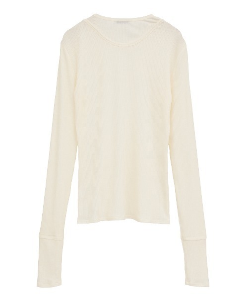 トップス CLANE SHOULDER CUT TOPS CLANE/クラネ】LAYERED SHOULDER CUT TOPS/レイヤードショルダーカット