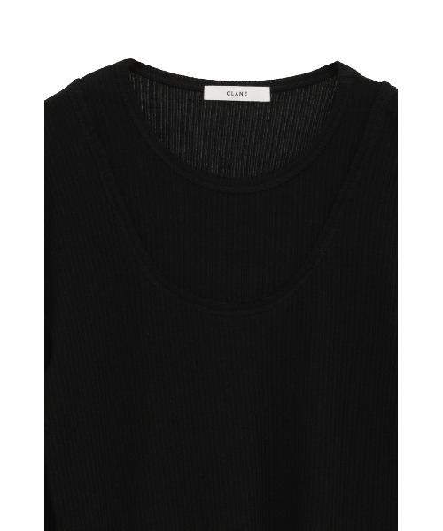 CLANE/クラネ】LAYERED SHOULDER CUT TOPS/レイヤードショルダーカット