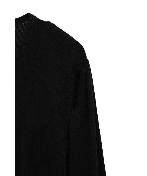 CLANE/クラネ】LAYERED SHOULDER CUT TOPS/レイヤードショルダーカット