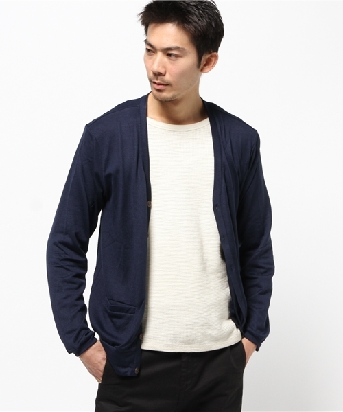 SEVENDAYS=SUNDAY(セブンデイズサンデイ)の「ポリストレッチ 長袖カーディガン(カーディガン/ボレロ・メンズ・ブルー・LARGE/MEDIUM)」の1枚目の写真