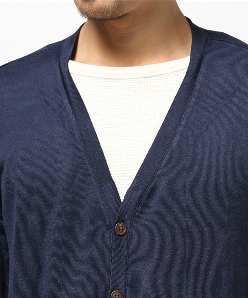 SEVENDAYS=SUNDAY(セブンデイズサンデイ)の「ポリストレッチ 長袖カーディガン(カーディガン/ボレロ・メンズ・ブルー・LARGE/MEDIUM)」の5枚目の写真
