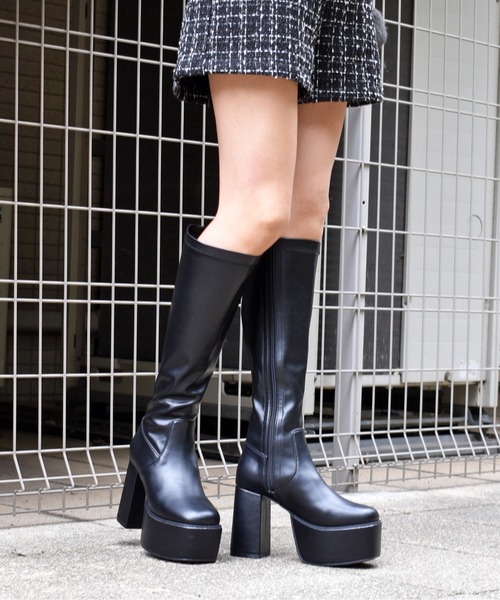 セール】チャンキーヒールブーツ（ブーツ）｜FUN（ファン）の