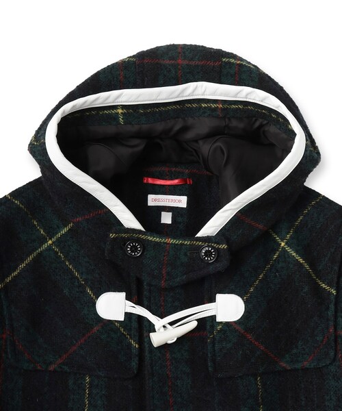 セール】タータンチェック ダッフルジャケット（ダッフルコート