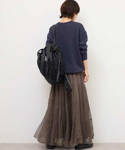 JOURNAL STANDARD relume(ジャーナルスタンダード レリューム)の「シアーチェックティアードイージースカート(スカート・レディース・ブラウン/ホワイト・FREE)」の13枚目の写真