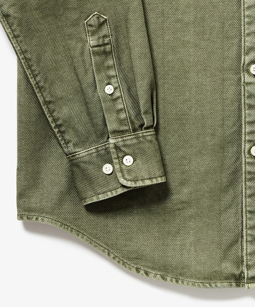 LACOSTE（ラコステ）の「ウォッシュドヘリンボーンネルシャツ（シャツ/ブラウス・メンズ・カーキ/ダークネイビー/キャメル・41/38/39/40）」の12枚目の写真