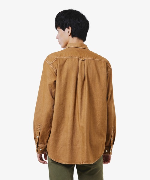 LACOSTE（ラコステ）の「ウォッシュドヘリンボーンネルシャツ（シャツ/ブラウス・メンズ・カーキ/ダークネイビー/キャメル・41/38/39/40）」の13枚目の写真