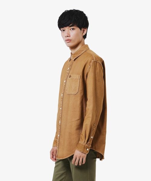 LACOSTE（ラコステ）の「ウォッシュドヘリンボーンネルシャツ（シャツ/ブラウス・メンズ・カーキ/ダークネイビー/キャメル・41/38/39/40）」の16枚目の写真