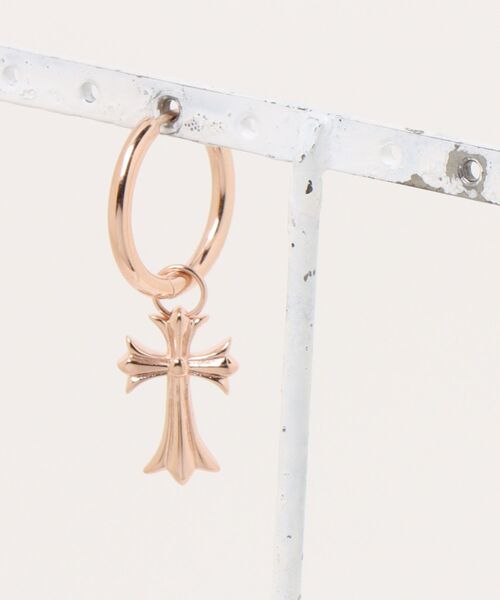 IRIEBEACH（アイリービーチ）の「cross hoop pierce/【ハワイアンジュエリー】【サージカルステンレス】【金属アレルギー対応】【IRIEBEACH / アイリービーチ】つけっぱなしOK（ピアス（片耳用）・レディース・シルバー/ゴールド/ピンク・FREE）」の15枚目の写真