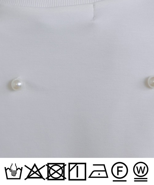 PICCIN PERLA（ピッチンペルラ）の「パールプルオーバー（Tシャツ/カットソー・レディース・ブラック/オフホワイト・M）」の21枚目の写真