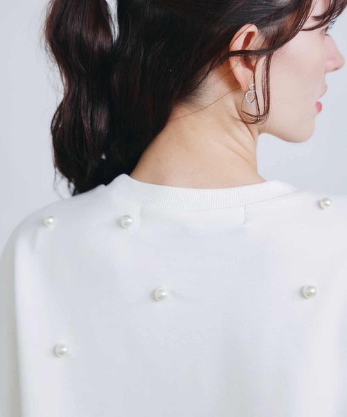 PICCIN PERLA（ピッチンペルラ）の「パールプルオーバー（Tシャツ/カットソー・レディース・ブラック/オフホワイト・M）」の19枚目の写真