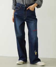 MILKFED. | DOODLE EMBROIDERED DENIM PANTS(デニムパンツ)