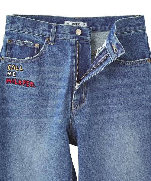 MILKFED.（ミルクフェド）の「DOODLE EMBROIDERED DENIM PANTS（デニムパンツ・レディース・ライトブルー/ライトインディゴブルー・S/M）」の10枚目の写真