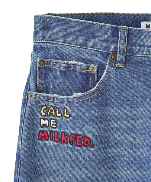 MILKFED.（ミルクフェド）の「DOODLE EMBROIDERED DENIM PANTS（デニムパンツ・レディース・ライトブルー/ライトインディゴブルー・S/M）」の11枚目の写真
