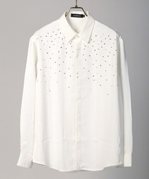 LUXSTYLE（ラグスタイル）の「メタルパールストーン長袖シャツ（シャツ/ブラウス）」
