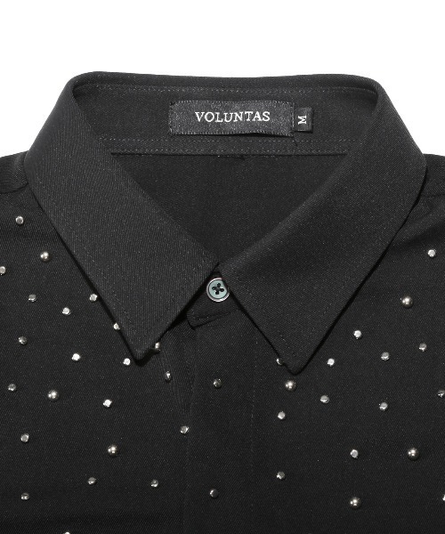 LUXSTYLE（ラグスタイル）の「メタルパールストーン長袖シャツ（シャツ/ブラウス・メンズ・ホワイト/ブラック・L/M）」の15枚目の写真