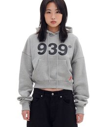 ARCHIVE BOLD（アーカイブボールド）の「939 LOGO CROP HOOD(GRAY)（パーカー）」