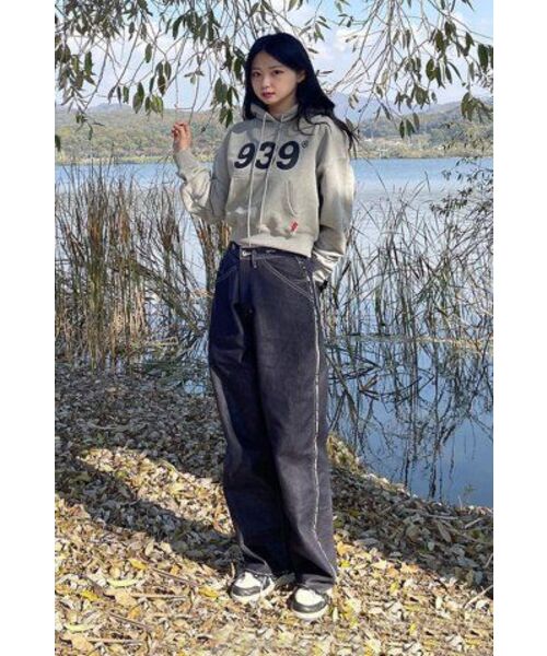 ARCHIVE BOLD(アーカイブボールド)の「939 LOGO CROP HOOD(GRAY)(パーカー・レディース・その他・OS)」の18枚目の写真