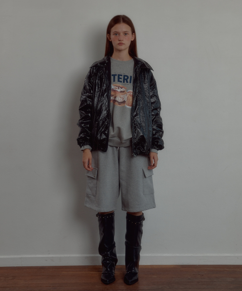 LETERIE(レテリー)の「BERMUDA CARGO SWEAT PANTS_GREY(その他パンツ・レディース・グレー・FREE)」の2枚目の写真