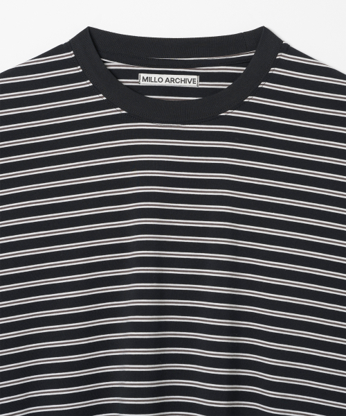 Millo Archive（ミロ アーカイブ）の「レイヤーストライプロングスリーブ[ブラック]（Tシャツ/カットソー・メンズ・その他・MEDIUM/LARGE/X-LARGE）」の2枚目の写真