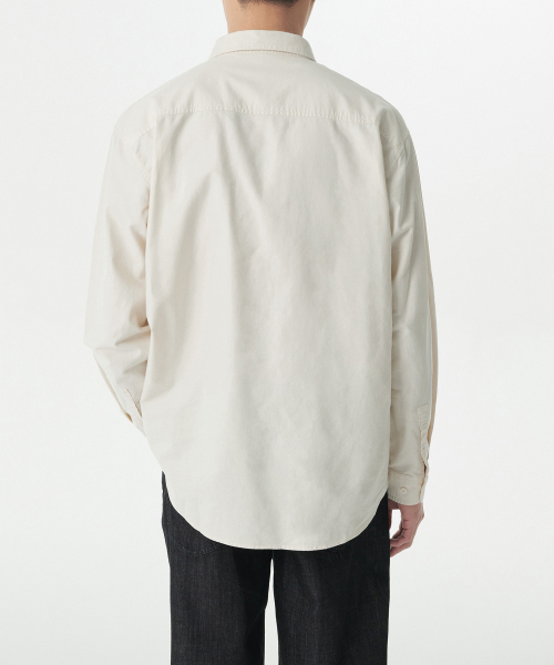 MUSINSA STANDARD（ムシンサスタンダード）の「リラックスフィットオックスフォードシャツ[クリーム]（シャツ/ブラウス・メンズ・その他・MEDIUM/LARGE/X-LARGE/XX-LARGE/XXX-LARGE）」の5枚目の写真