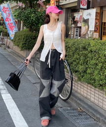 CPGN STUDIO（コンパーニョ）の「スターワイドデニムパンツリバースブラック（デニムパンツ）」