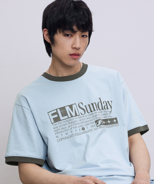 F.ILLUMINATE(フィルミネイト)の「FLM サンデーリングTシャツ-スカイブルー(Tシャツ/カットソー・レディース・その他・SMALL/MEDIUM/LARGE)」の3枚目の写真