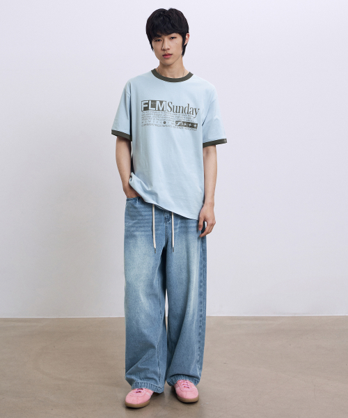 F.ILLUMINATE(フィルミネイト)の「FLM サンデーリングTシャツ-スカイブルー(Tシャツ/カットソー・レディース・その他・SMALL/MEDIUM/LARGE)」の4枚目の写真