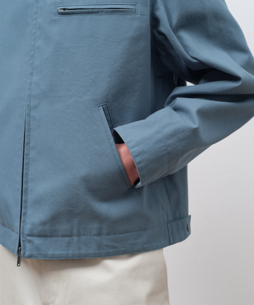 MUSINSA STANDARD（ムシンサスタンダード）の「キャンバスワークジャケット [ブルーグレー]（ミリタリージャケット・メンズ・その他・MEDIUM/LARGE/X-LARGE/XX-LARGE）」の7枚目の写真