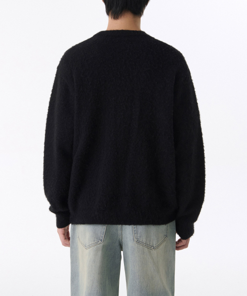 MUSINSA STANDARD（ムシンサスタンダード）の「ヘアリーアルパカカーディガン[ブラック]（カーディガン/ボレロ・メンズ・その他・MEDIUM/LARGE/X-LARGE/XX-LARGE）」の3枚目の写真