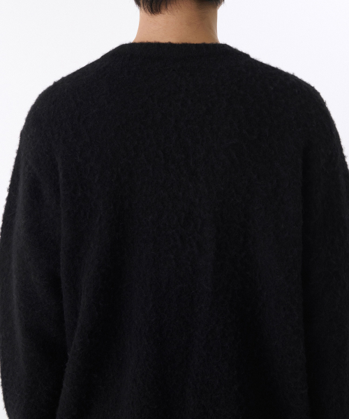 MUSINSA STANDARD（ムシンサスタンダード）の「ヘアリーアルパカカーディガン[ブラック]（カーディガン/ボレロ・メンズ・その他・MEDIUM/LARGE/X-LARGE/XX-LARGE）」の5枚目の写真