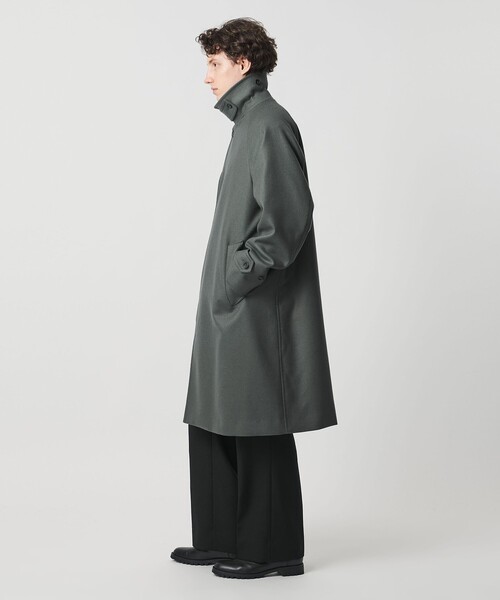 UNITED ARROWS(ユナイテッドアローズ)の「ウーステッドメルトン バルマカーンコート(ステンカラーコート・メンズ・ダークグリーン/ネイビー・L/S/XL/M)」の5枚目の写真