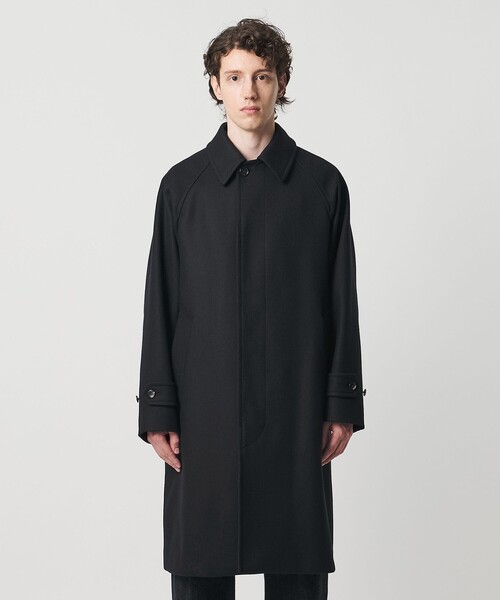 UNITED ARROWS(ユナイテッドアローズ)の「ウーステッドメルトン バルマカーンコート(ステンカラーコート・メンズ・ダークグリーン/ネイビー・L/S/XL/M)」の8枚目の写真