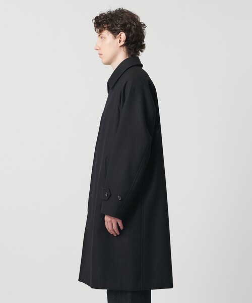 UNITED ARROWS(ユナイテッドアローズ)の「ウーステッドメルトン バルマカーンコート(ステンカラーコート・メンズ・ダークグリーン/ネイビー・L/S/XL/M)」の9枚目の写真