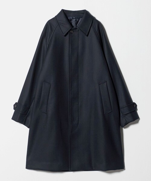 UNITED ARROWS(ユナイテッドアローズ)の「ウーステッドメルトン バルマカーンコート(ステンカラーコート・メンズ・ダークグリーン/ネイビー・L/S/XL/M)」の11枚目の写真