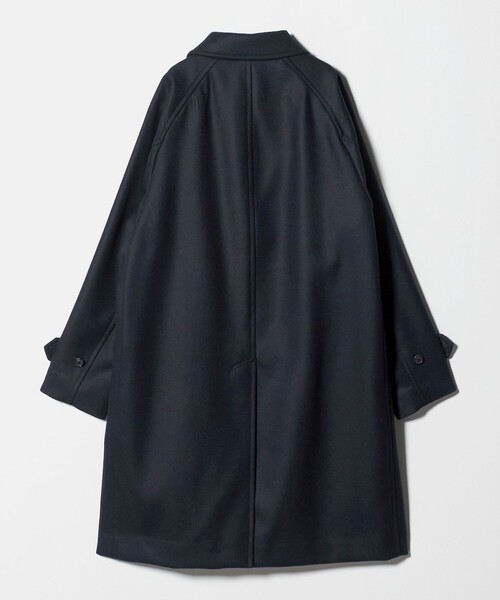 UNITED ARROWS(ユナイテッドアローズ)の「ウーステッドメルトン バルマカーンコート(ステンカラーコート・メンズ・ダークグリーン/ネイビー・L/S/XL/M)」の12枚目の写真