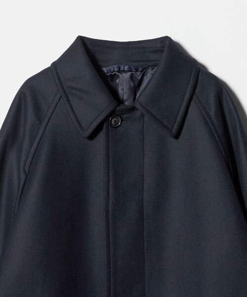 UNITED ARROWS(ユナイテッドアローズ)の「ウーステッドメルトン バルマカーンコート(ステンカラーコート・メンズ・ダークグリーン/ネイビー・L/S/XL/M)」の13枚目の写真