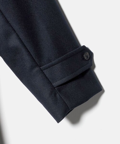 UNITED ARROWS(ユナイテッドアローズ)の「ウーステッドメルトン バルマカーンコート(ステンカラーコート・メンズ・ダークグリーン/ネイビー・L/S/XL/M)」の14枚目の写真
