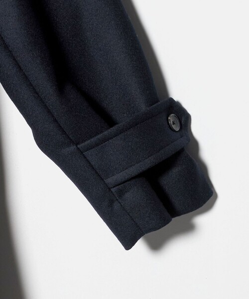 UNITED ARROWS(ユナイテッドアローズ)の「ウーステッドメルトン バルマカーンコート(ステンカラーコート・メンズ・ダークグリーン/ネイビー・L/S/XL/M)」の15枚目の写真